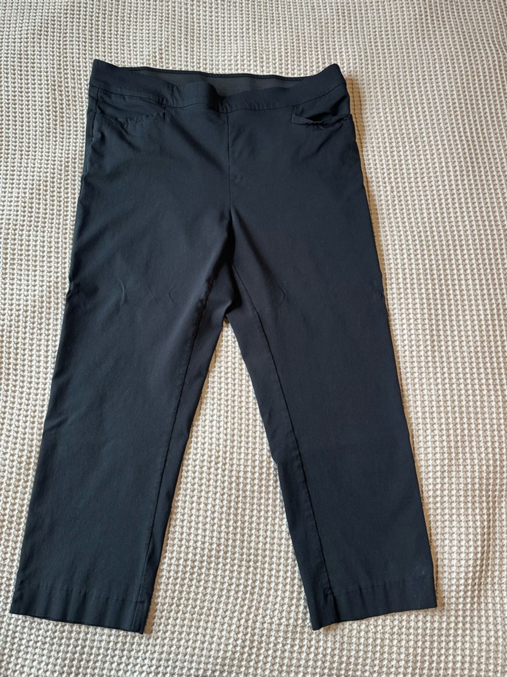 Avenue Pull-On Womens Black Pants Size 18 Cropped Skinny Ankle Workwear Dressy